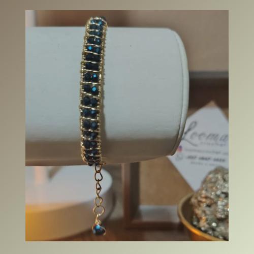 Pulsera Blue Glam - Acero Inoxidable & Cristales Azul Zafiro